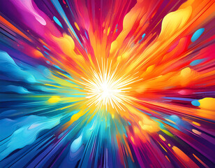 Fototapeta premium colorful pop background dynamic explosion effects
