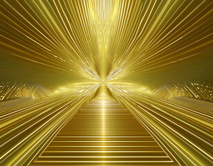 Obraz premium golden light rays geometric shapes