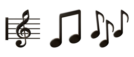 Music emoticon emoji. Musical note sheet, lines of keys, treble clef, staff for musical concert, karaoke singing or radio listening. Jazz orchestra, violin and piano or vocal song. Dance festival logo