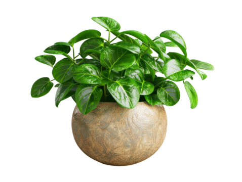 A lush green Indoor plants Chinese Evergreen Aglaonema in a round pot with a textured surface. The plant has glossy leaves and appears to be healthy and thriving.