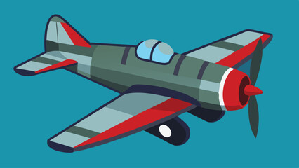 vector illustration of a military airplane