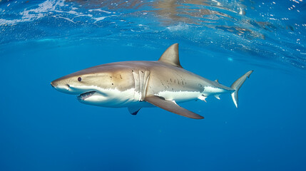 Obraz premium Great white shark underwater