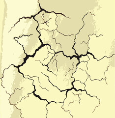 Cracked texture on a beige parchment background