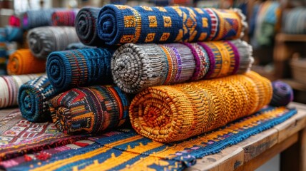 Blending traditional and modern techniques in weaving fibers with African patterns