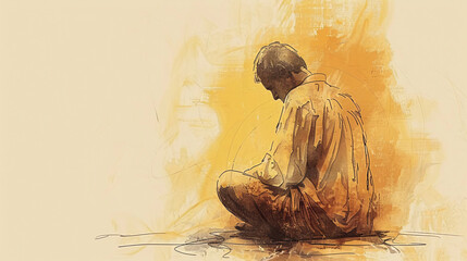 Biblical illustration of Psalms 54: Prayer for deliverance from enemies, seeking God's help and protection, expressing confidence in His faithfulness and salvation.