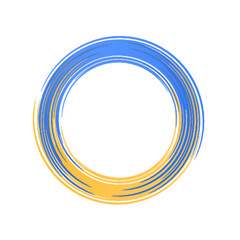 Colorful circle brush strokes