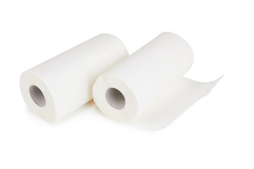 White paper towel rolls