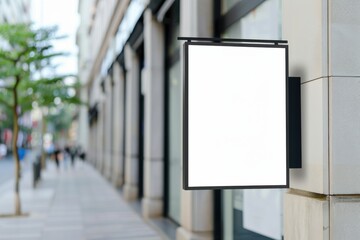 Blank Storefront Advertisement Sign