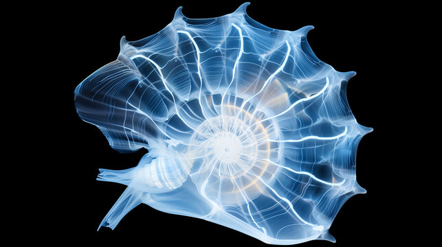 X-ray image of nautilus seashell