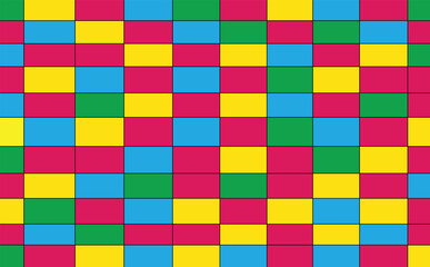 Brick wall background in different colors