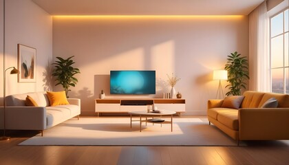Photo interior modern design room 3d illustration