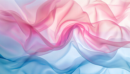 Obraz premium A minimalist floral artwork using soft pink, light blue, deep black, and pure white colors. Highlights color contrast and balance. Suitable for contemporary visual projects.A minimalist abstract art