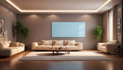 Fototapeta premium Photo interior modern design room 3d illustration