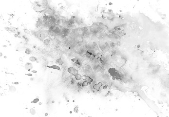 Background of gray watercolor stains and splashes