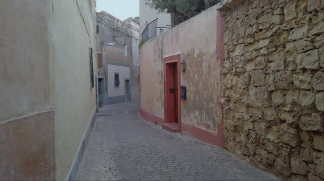 Ancient Authentic Narrow Streets of Malta, Europe, Mediterranean
