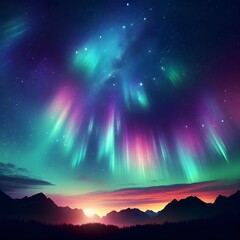 Naklejka premium Aurora background