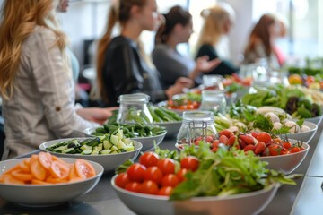 Nutritional seminar with a dietitian giving advice