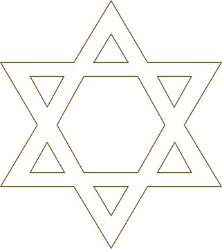 star of david outline clip art preview
