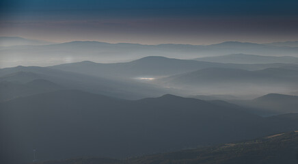 Fototapeta premium fog over the mountains