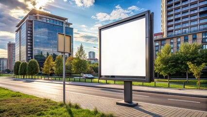 Blank billboard in urban setting for outdoor advertising poster , blank, billboard, outdoor, advertising, poster, urban, marketing