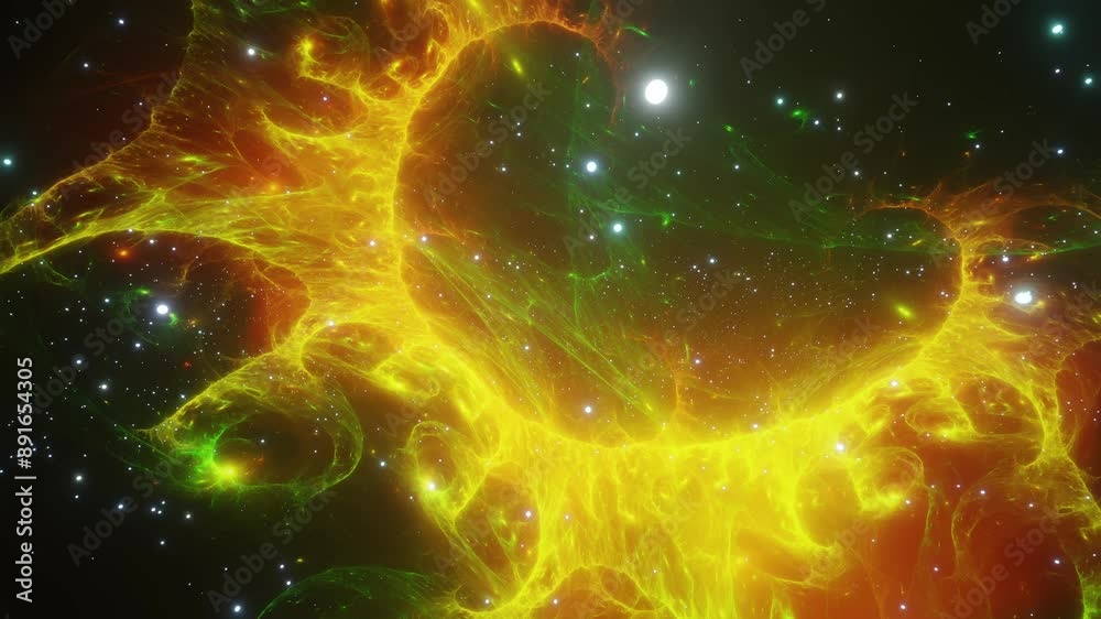 Wall mural space travel into deep space in nebula and galaxy