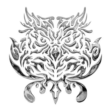 Tribal Owl Chrome Transparent Background 