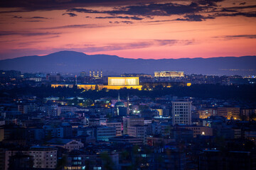 Anıtkabir, the mausoleum of Ataturk, during twilight