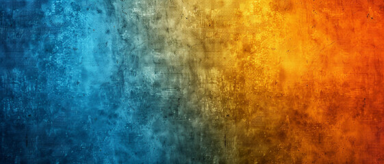 Fototapeta premium A textured abstract artwork showcasing a harmonious gradient of blue and orange hues, capturing the balance between coolness and warmth.