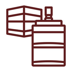 zamzam water Vector Line Maroon Icon Design