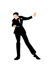 ブラックタイの指揮者　png