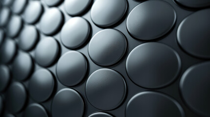 A close up of a black circle with a white border