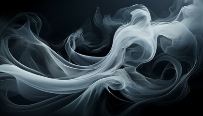 Obraz premium Ethereal vapors swirl in the darkness, Illusion, Shadows, Ghostly, Smoke