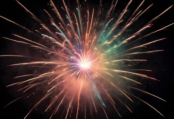 Fototapeta premium vibrant fireworks celebration