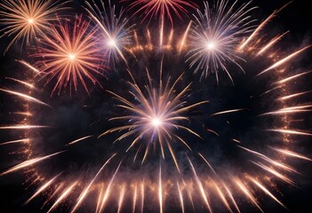 Fototapeta premium vibrant fireworks celebration