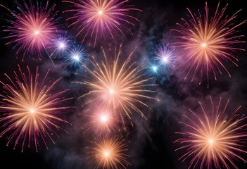 Fototapeta premium vibrant fireworks celebration