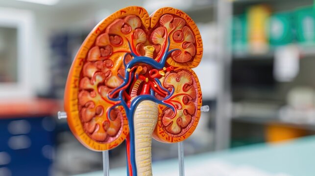 Comprehensive anatomical showcasing the intricate details of the urinary tract system including the kidneys ureters bladder and urethra