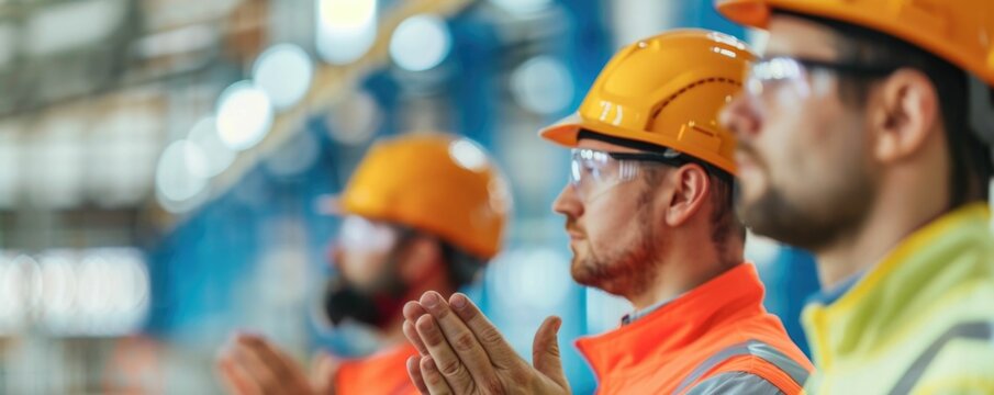 Workers Being Appreciated at a Special Labor Day Event with Applause and Awards Honoring Their Dedication and Contributions to the Industry