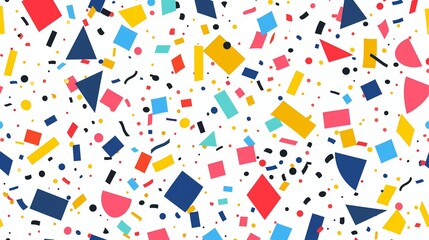 confetti pattern on a white background