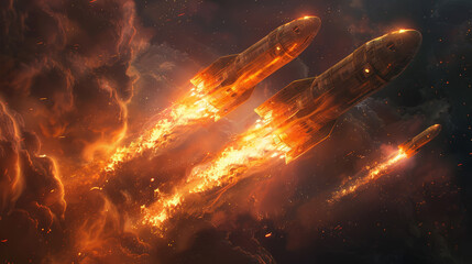 Space Launch System Solid Rocket Boosters Separation.