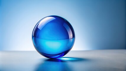 Blue glass ball isolated on background, blue, glass, ball, isolated,background, sphere, shiny, decoration, object, reflection