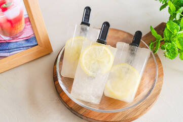 夏のデザート　レモンのアイスキャンディー