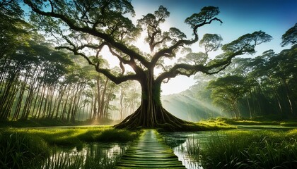 湿地にポツンとそびえ立つ御神木_03