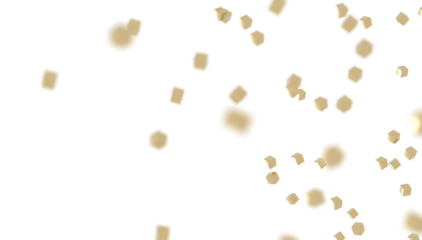 A field of golden geometric shapes a captivating abstract design