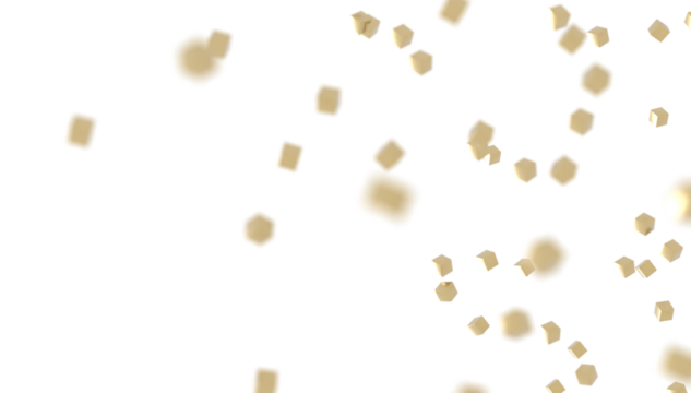 A field of golden geometric shapes a captivating abstract design