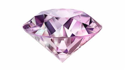 Diamond outline icon isolate on white background for graphic design, logo, web site, social media, mobile app, ui illustration. Jewelry isolated on white. Photo realistic photo.