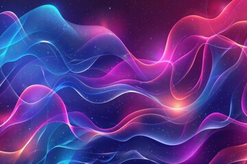 Obraz premium Vibrant abstract background with glowing colorful waves creating a dynamic and energetic visual effect perfect for creative projects.