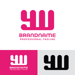 Letters YW Monogram Logo, Great for Multisector Company Branding