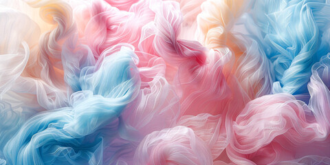 Fototapeta premium Pastel multi-colored wool or fur in delicate shades. Concept banner template for backgrounds, backdrops and wallpapers.