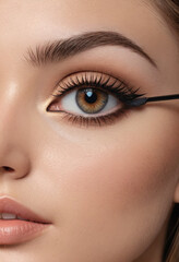 Fototapeta premium Create a comprehensive guide to achieving the perfect winged eyeliner. 
