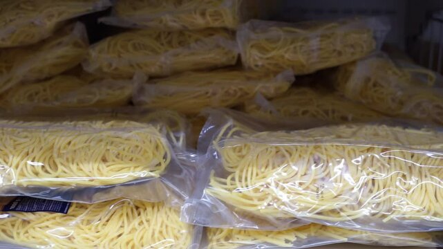 pasta on store shelves for sale